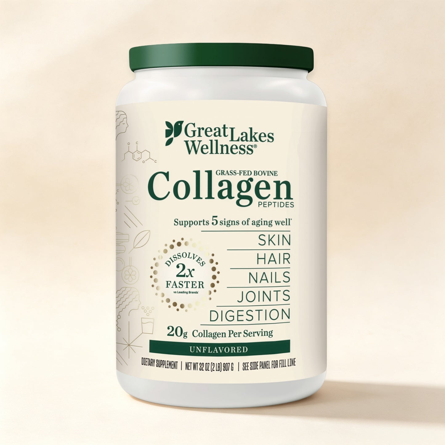 Great Lakes Wellness Collagen Peptides Powder
