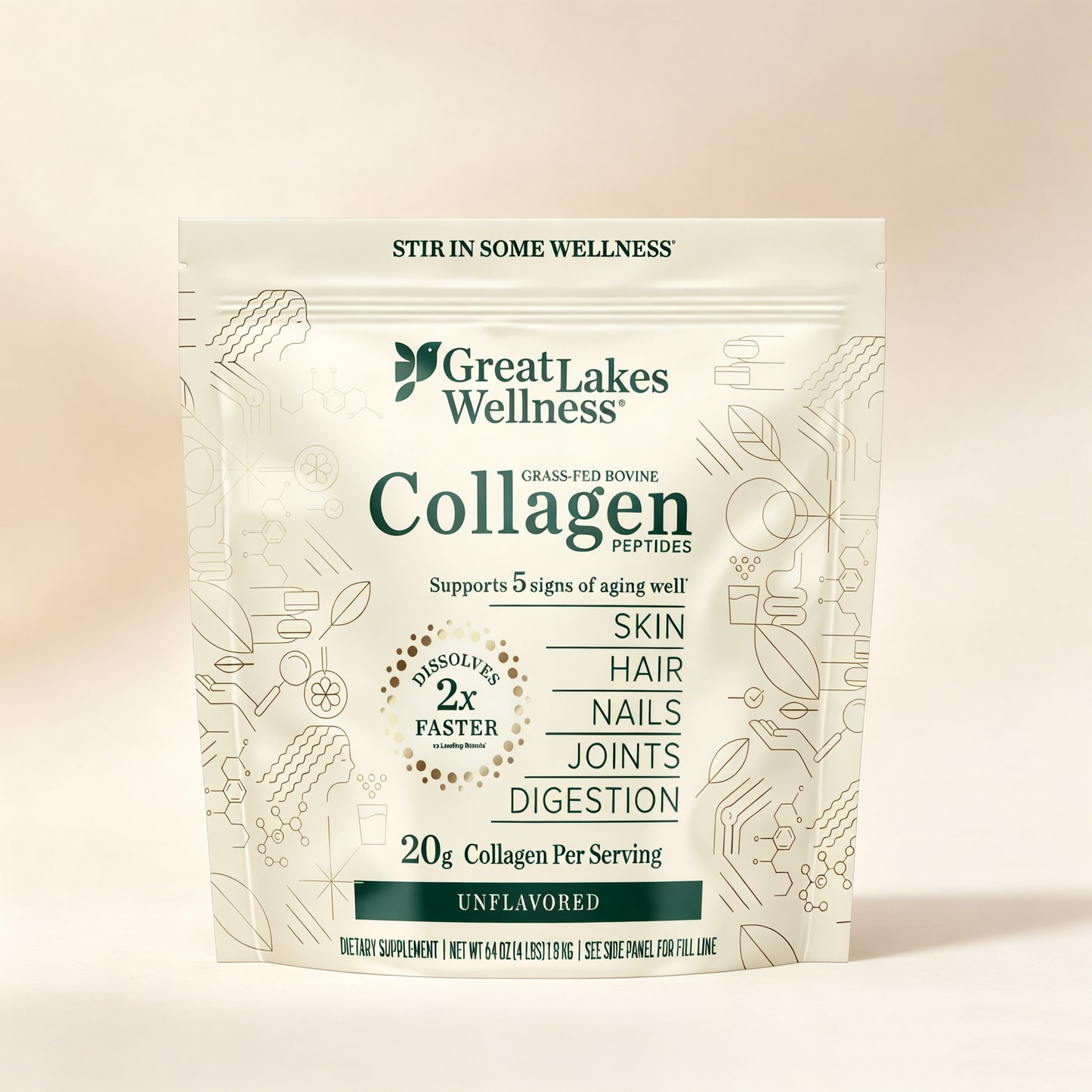 Great Lakes Wellness Collagen Peptides Powder